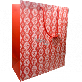 Nekupto Geschenkpapier Tasche 32,5 x 26 x 13 cm Rosen und Ornamente