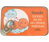 Albi Zinngeldtasche Ein Baby kostet viel Zeit, Pflege, Liebe, Geduld, schlaflose Nächte und auch... 11 x 7 cm
