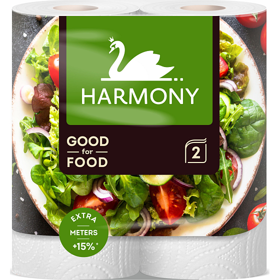 Harmony Good For Food 2-lagige Küchentücher, 2 Rollen