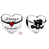 Charm Sterling Silber 925 Disney Mickey Mouse und Minnie Mouse - Herz - Für immer, Perle am Armband Liebe