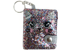 Albi Cat Schlüsselanhänger Glitterblock 7,5 x 6 cm