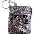 Albi Cat Schlüsselanhänger Glitterblock 7,5 x 6 cm