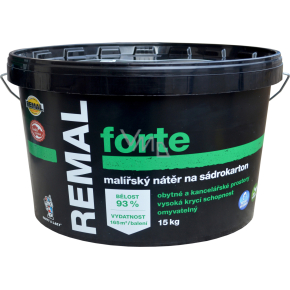 REMAL Forte abwaschbare Farbe für Gipskarton, 15 kg