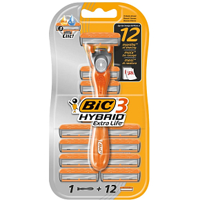 Bic Hybrid 3 Herrenrasierer + 12 Ersatzklingen, 1 stk