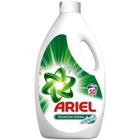 Ariel Mountain Spring Flüssigwaschgel Für saubere und duftende, verschüttungsfreie 50 Dosen von 2,75 Litern
