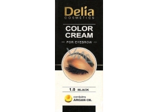 Delia Cosmetics Color Cream Färbende Augenbrauencreme mit Arganöl 1.0 Schwarz 15 ml + 15 ml
