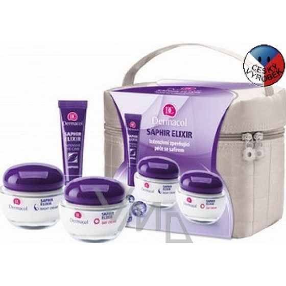Dermacol Saphir Elixir Tag 50 ml + Nachtcreme 50 ml + Augencreme 15 ml, Kosmetikset