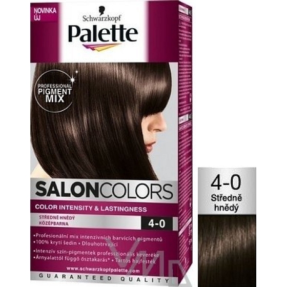 Schwarzkopf Palette Salon Colors Haarfarbe 4-0 Mittelbraun