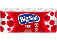 Big Soft Red 3-lagiges Toilettenpapier, 10 Rollen, 17,6 m Rolle