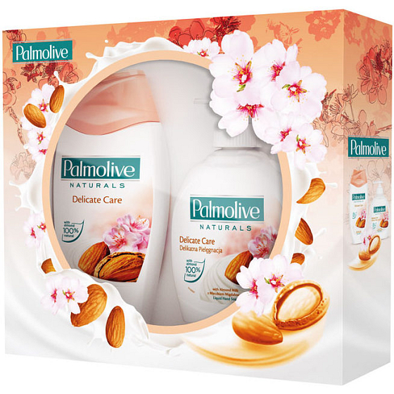 Palmolive Mandelpflege Flüssigseife Naturals Mandel 300 ml + Duschgel Naturals Mandel 250 ml, Kosmetikset