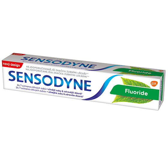 Sensodyne Fluoride mit Kaliumnitrat Zahnpasta reduziert die Empfindlichkeit der Zähne und freiliegender Zahnhälse 100 ml