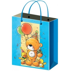 Angel Geschenk Papiertüte 23 x 18 x 10 cm Teddybär mit Luftballons