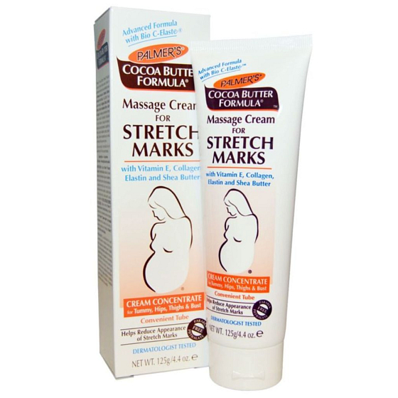 Palmers Cocoa Butter Formula Massage-Körpercreme für Schwangerschaftsstreifen 125 g