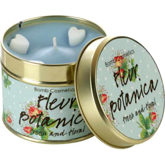 Bomb Cosmetics Botanical Duftende natürliche, handgefertigte Kerze in einer Blechdose brennt bis zu 35 Stunden