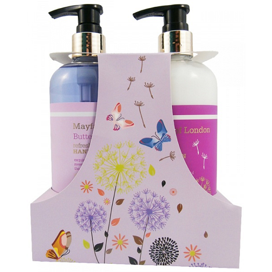 Mayfair of London Butterflies Flüssigseife 400 ml + Handlotion 400 ml, Kosmetikset