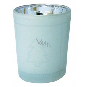 Glaskerzenhalter weiß 6,5 cm Nr.1