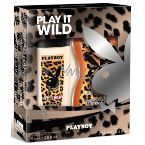 Playboy Play It Wild für Sie Parfüm Deo Glas 75 ml + Duschgel 250 ml, Kosmetikset