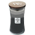 WoodWick Trilogy Warm Woods - Duftkerze Warmes Holz mit Holzdocht und Deckel Glas groß 609,5 g