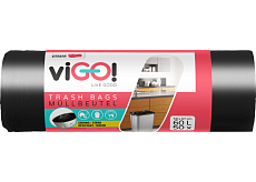 viGO Müllsäcke schwarz, 6 µ, 58 × 67 cm, 60 l, 50 Stück