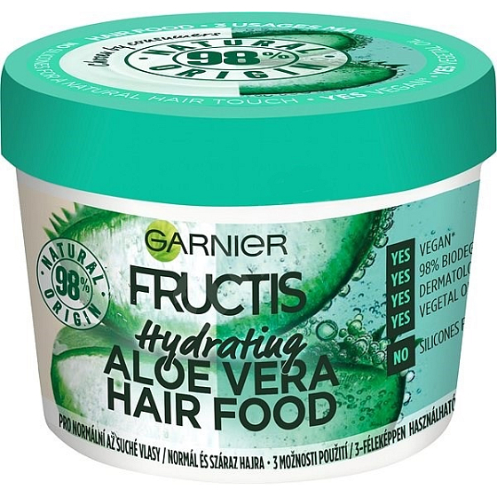 Garnier Fructis Feuchtigkeitsspendende Aloe Vera Hair Food Feuchtigkeitsmaske für normales bis trockenes Haar 390 ml