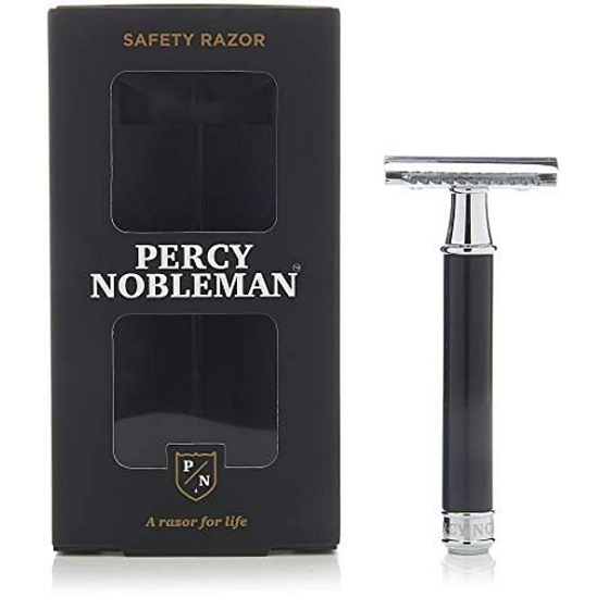 Percy Nobleman Manual Rasierer + zweischneidige Rasierer 10 Stück