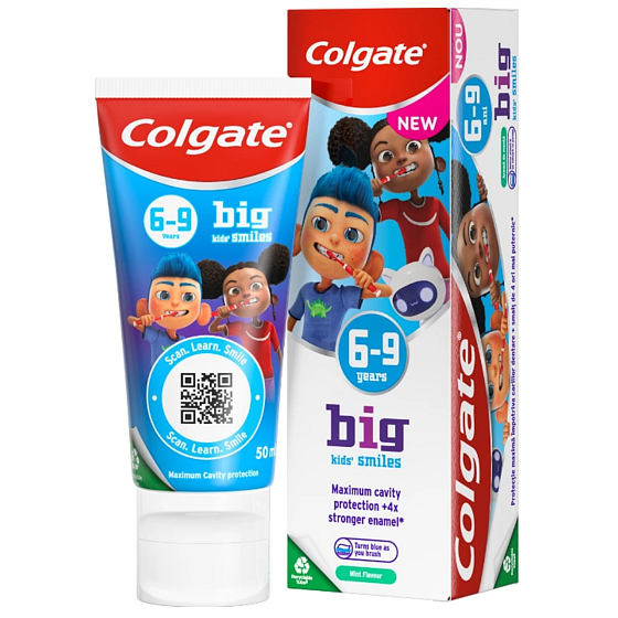 Colgate Kids Mild Mint 6-9 Jahre, magische Zahnpasta für Kinder 50 ml