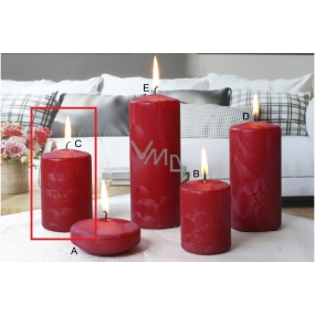 Lima Eiskerze roter Zylinder 60 x 90 mm 1 Stück