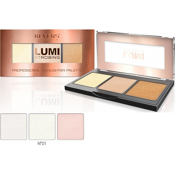 Revers Lumi Strobing Professional Highlighter Palette Palette von Aufhellern 01 12,5 g