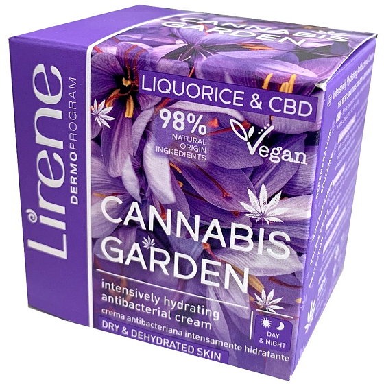 Lirene Cannabis Garden feuchtigkeitsspendende Tages- und Nachtcreme für trockene Haut 50 ml