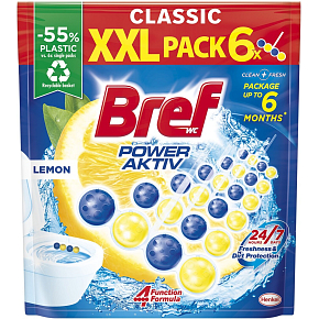 Bref WC kuličky Power Aktiv Zitrone, 6x 50 g