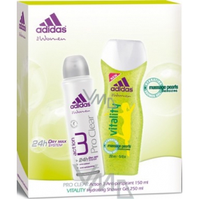 Adidas Action 3 Pro Clear Antitranspirant Deodorant Spray 150 ml + Duschgel 250 ml, Kosmetikset