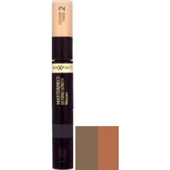 Max Factor Masterpiece Über Länge hinaus Mascara140 Brüniertes Braun 2 x 5,3 ml