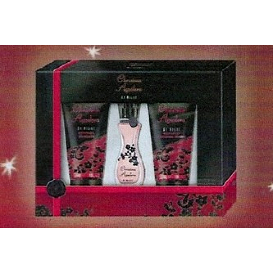 Christina Aguilera von Night parfümiertes Wasser 15 ml + Duschgel 50 ml + Körperlotion 50 ml, Geschenkset