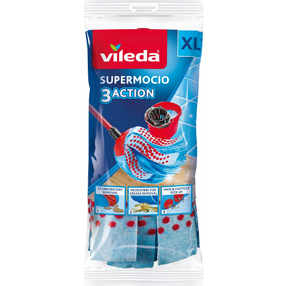 Vileda Super Mocio 3Action Mop Ersatz 1 Stück