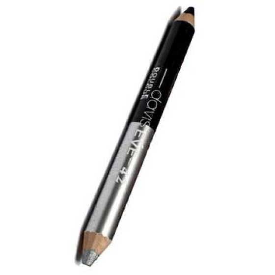 Princessa Davis Eye Doppelfarbstift Lidschatten + Spitzer 042 schwarz und silber 6 g