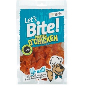 Brit Lets Bite Twister Chicken Unterfutter für Hunde 80 g 14 Stück Stück