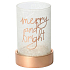 Yankee Candle Magischer Weihnachtskerzenhalter für mittlere oder große Kerze Klassisches Glas 21 x 15 cm