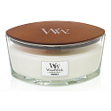 WoodWick Magnolia - Magnolia Duftkerze mit breitem Holzdocht und Glasschiffdeckel 453 g