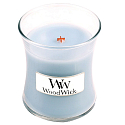 WoodWick Soft Chambray - Reinigen Sie die Duftkerze aus Leinen mit einem Docht aus Holz und einem Glasdeckel von 275 g