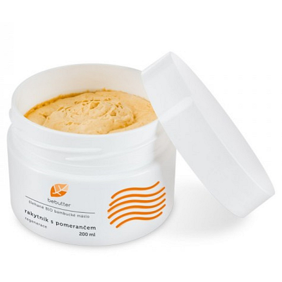 Aromatica Bebutter Bio Sanddorn mit orange geschlagener Sheabutter zur Hautregeneration 200 ml