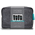 Baylis & Harding Men Flüssige Körper- und Haarseife aus Bernstein und Sandelholz 100 ml + Gesichtsreinigungsgel 100 ml + Aftershave 50 ml + Duschgel 50 ml + größeres graues Kulturbeutel-Kosmetikset für Männer