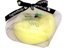 Duftende Jasmin-Massage-Glyzerin-Seife mit Schwamm, gefüllt mit Jasmin-Duft in gelber und weißer Farbe 200 g