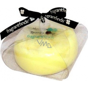 Duftende Jasmin-Massage-Glyzerin-Seife mit Schwamm, gefüllt mit Jasmin-Duft in gelber und weißer Farbe 200 g