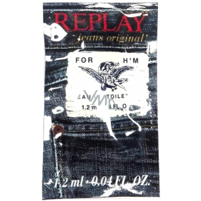 Replay Jeans Original für Ihn Eau de Toilette für Männer 1,2 ml, Fläschchen