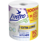 Linteo Mega Doppelschichtige Küchentücher aus 100% Zellulose 100 m 1 Stück