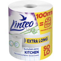 Linteo Mega Doppelschichtige Küchentücher aus 100% Zellulose 100 m 1 Stück
