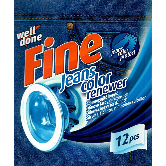 Well Done Fine Jeans Color Renewer Tücher zur Erneuerung von Jeanskleidung 12 Stück