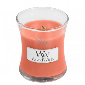WoodWick Tamarind & Stonefruit - Duftkerze aus Tamarinde und Stein mit Holzdocht und Deckelglas klein 85 g