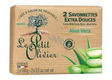 Le Petit Olivier Aloe Vera extra sanfte Toilettenseife mit natürlichen Extrakten 2 x 100 g