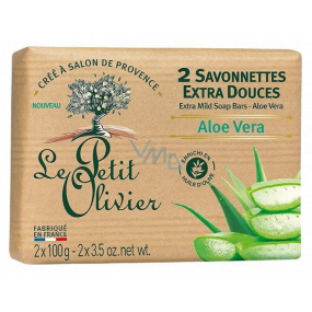 Le Petit Olivier Aloe Vera extra sanfte Toilettenseife mit natürlichen Extrakten 2 x 100 g